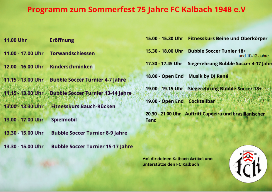 FC Kalbach 1948, Sommerfest 2023
