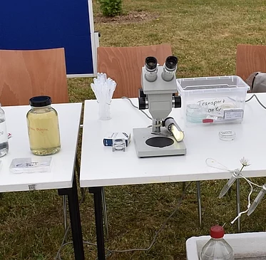 Laborstation im Wissenschaftsgarten