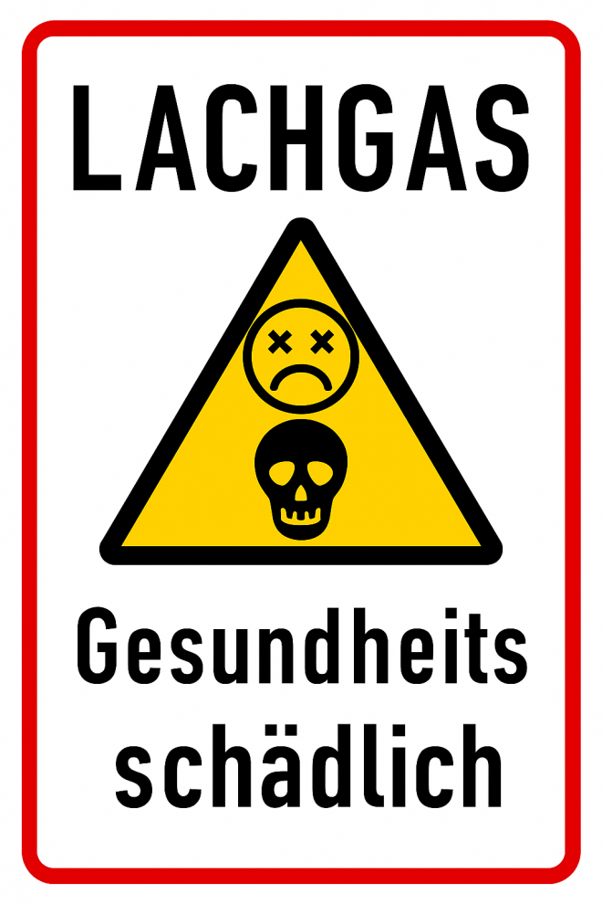 Lachgas ist Gesundheitsschädlich
