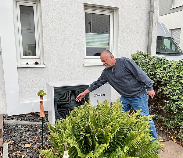 Fühlen der Luftströmung der Wärmepumpe