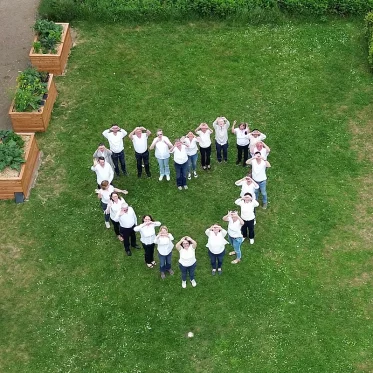 Riedbergchor Aufstellung in Herzform