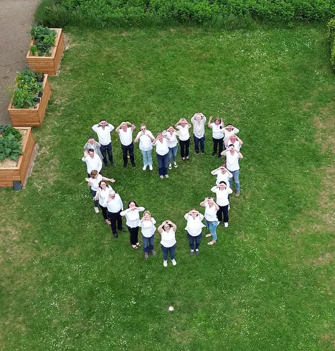 Riedbergchor Aufstellung in Herzform