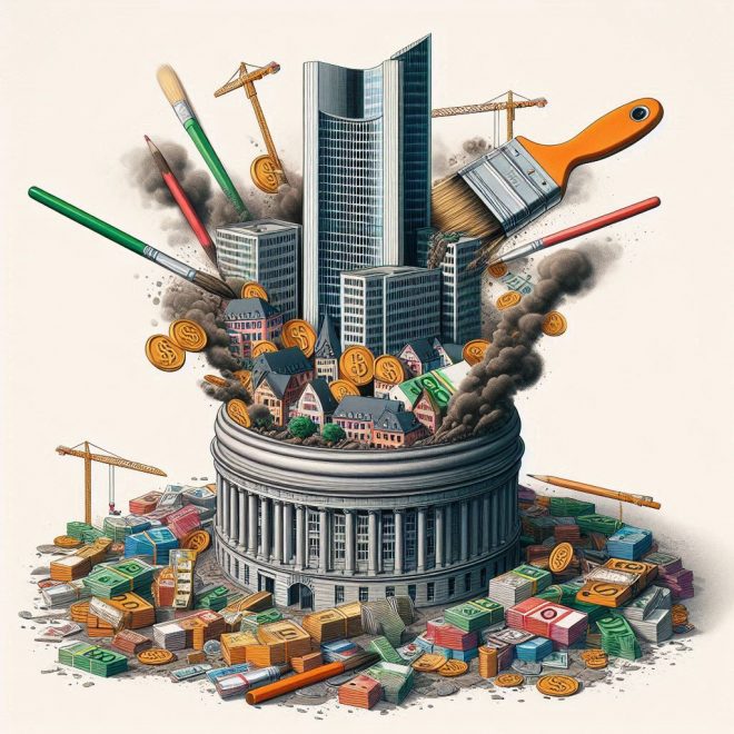 Symbolbild zum Thema Geldverschwendung beim Schulneubau