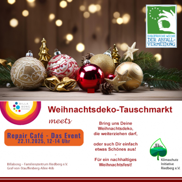 Weihnachtsdeko-Tauschmarkt Werbeplakat