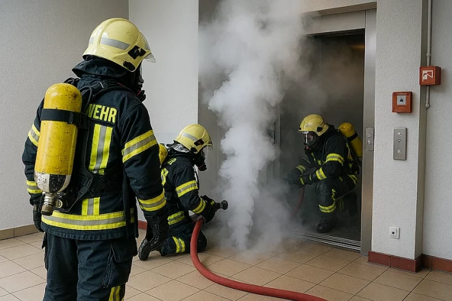 Symbolbild: Einsatz der Feuerwehr bei einer Verrauchung
