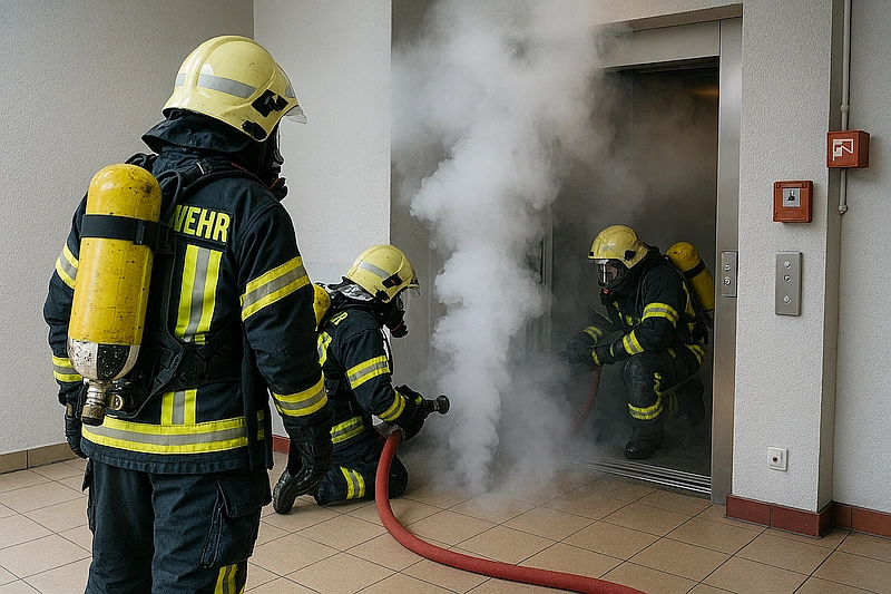 Symbolbild: Einsatz der Feuerwehr bei einer Verrauchung