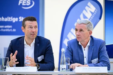 Martin Giehl, Vorstand Mainova AG (links) und Dirk Remmert, Geschäftsführer FES (rechts)