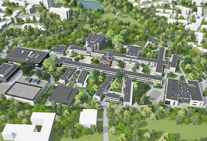 Visualisierung: Luftbild-Ernst-Reuter-Schulen