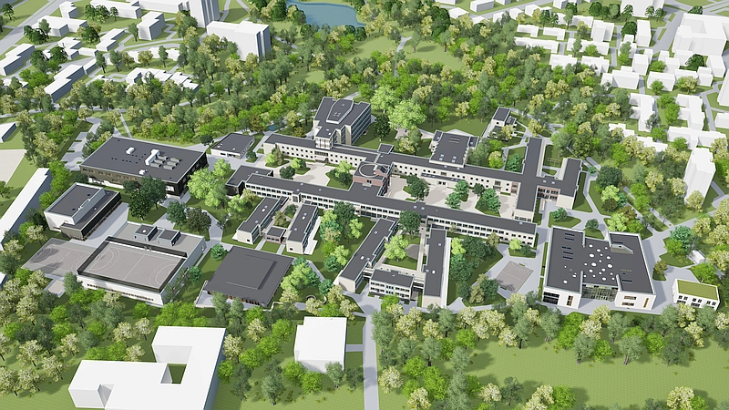 Visualisierung: Luftbild-Ernst-Reuter-Schulen