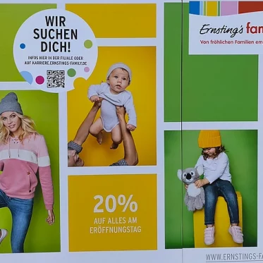 Ernstings Family plakatierte Schaufensterfront