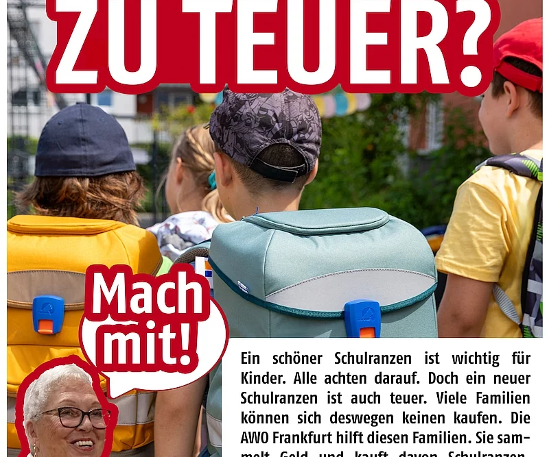 Infoposter zur Aktion »Mein erster Schulranzen«