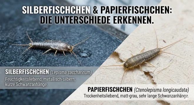 Symbolbild Silberfischchen - Papierfischchen
