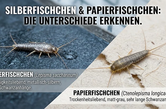 Symbolbild Silberfischchen - Papierfischchen