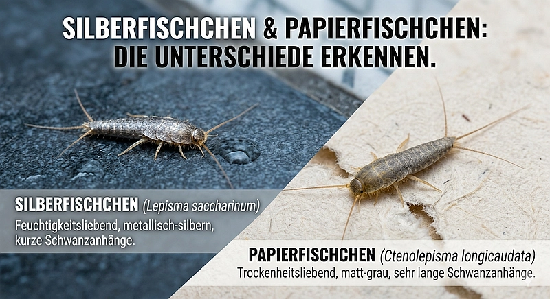 Symbolbild Silberfischchen - Papierfischchen