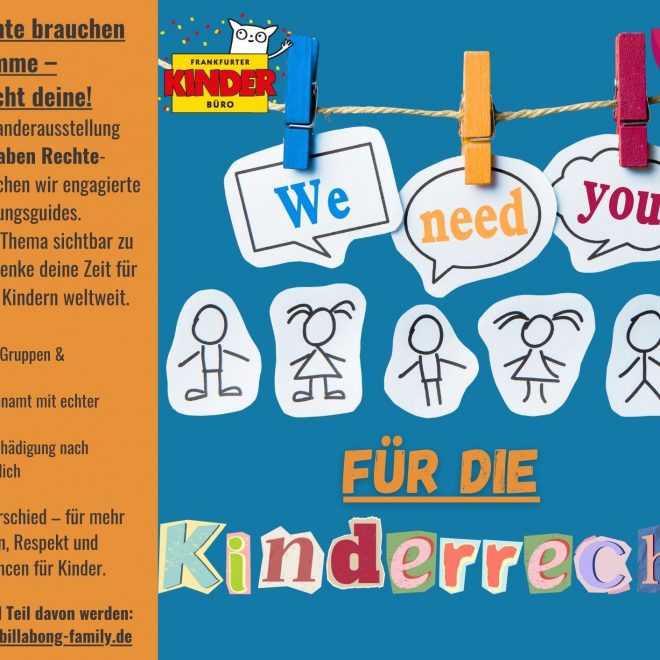 Plakat zum Kinderrechte-Ehrenamt