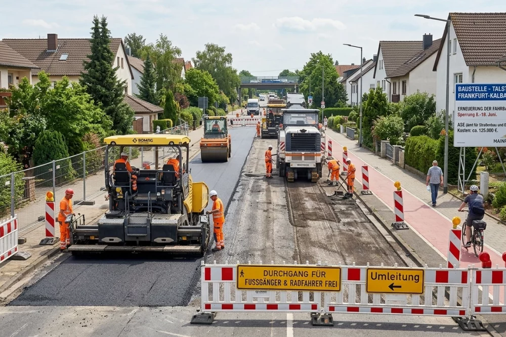 Symbolbild Straßenbauarbeiten Talstraße