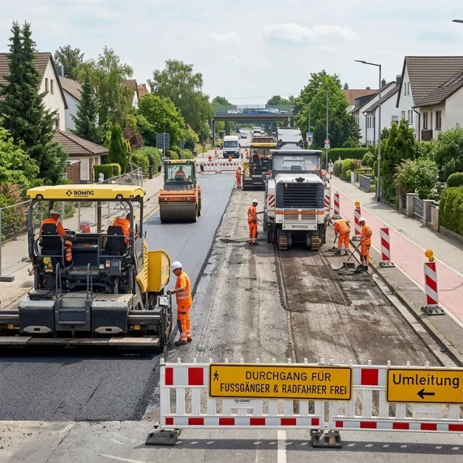 Symbolbild Straßenbauarbeiten Talstraße