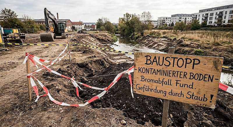 Symbolbild Kontaminierter Boden am Urselbach