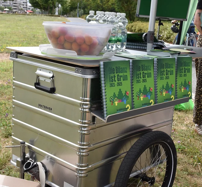 Der Infostand der Grünen