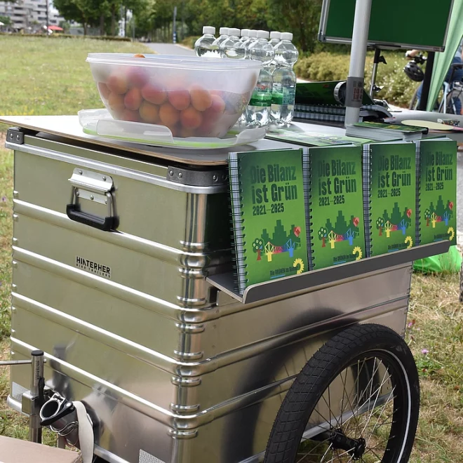 Der Infostand der Grünen
