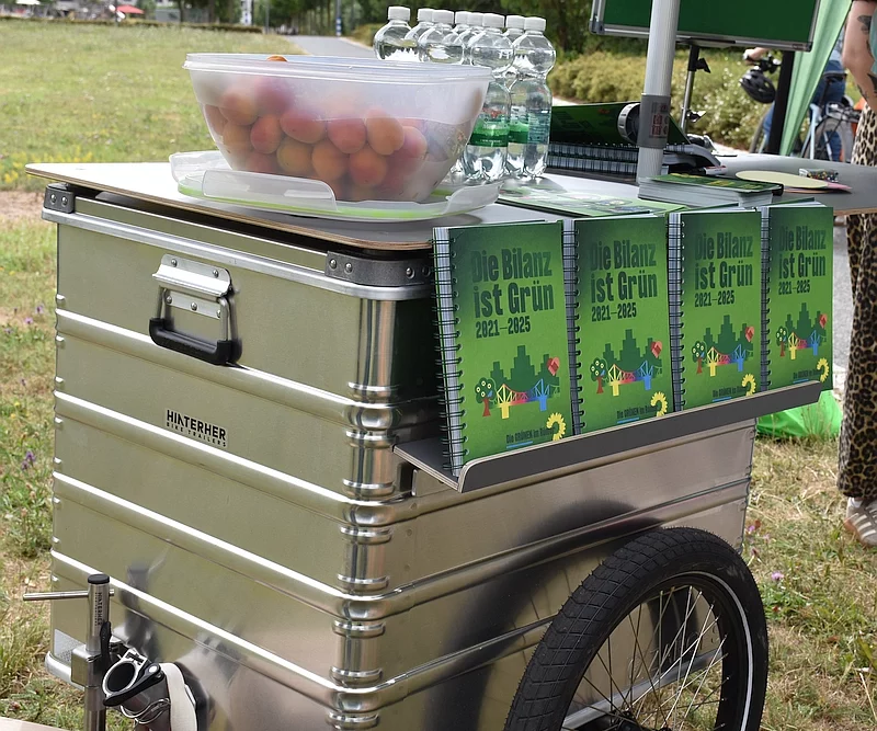 Der Infostand der Grünen