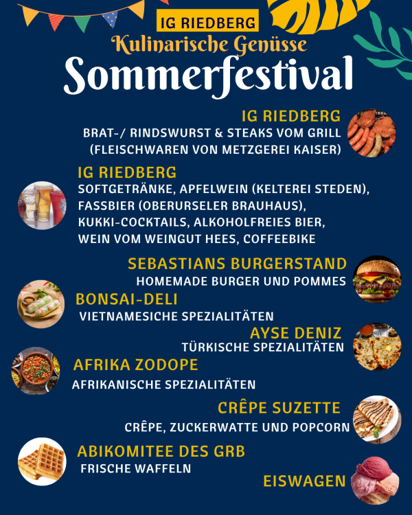 Kulinarische Genüsse auf dem Sommerfestival 2026