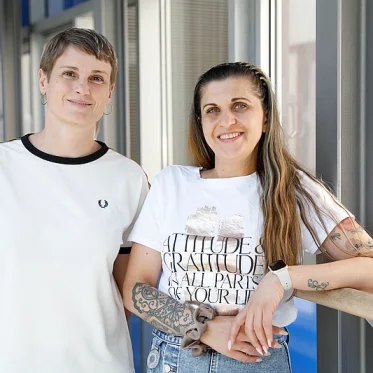 Maria Wirth Hanschmann und Kristina Ivanova von der Clearingstelle