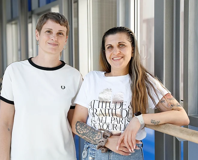 Maria Wirth Hanschmann und Kristina Ivanova von der Clearingstelle